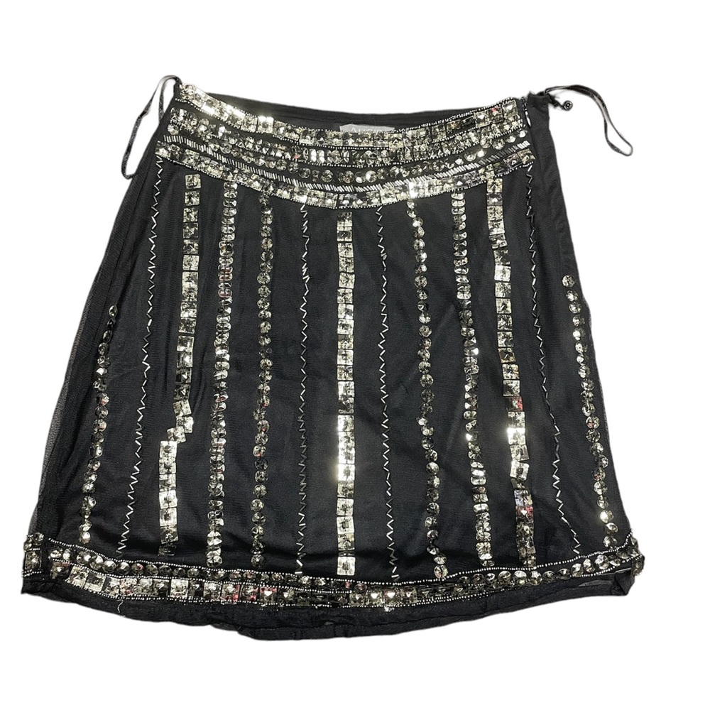 Black embellished skirt